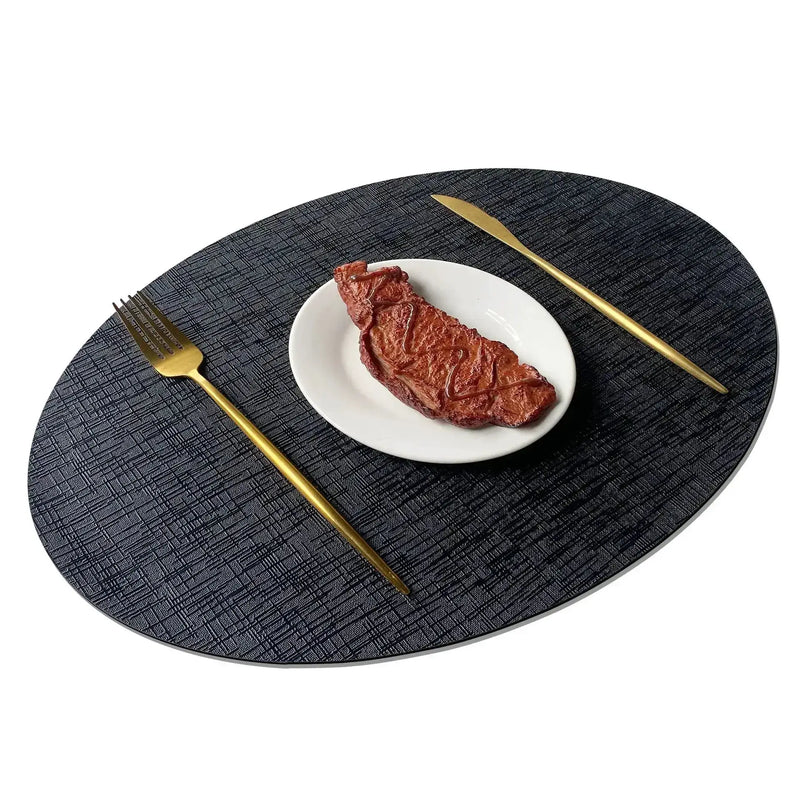 Placemats - Waterproof Metal PVC Non Slip by House Of Avana
