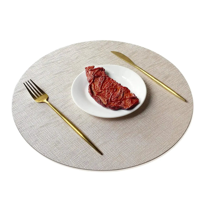 Placemats - Waterproof Metal PVC Non Slip by House Of Avana