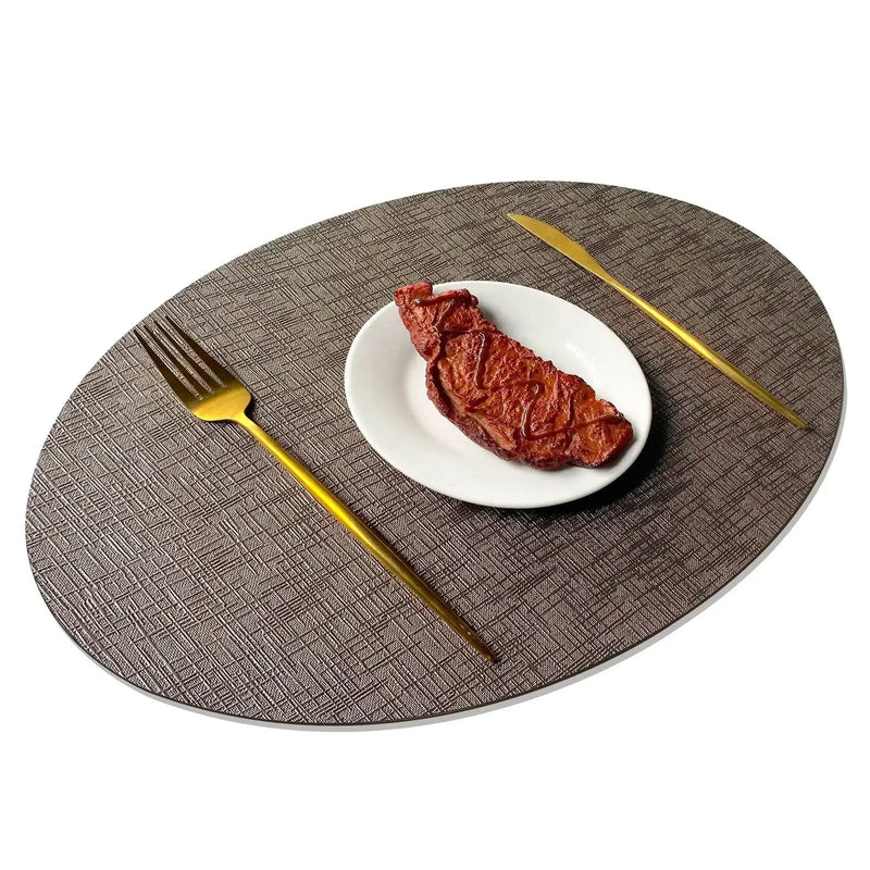Placemats - Waterproof Metal PVC Non Slip by House Of Avana