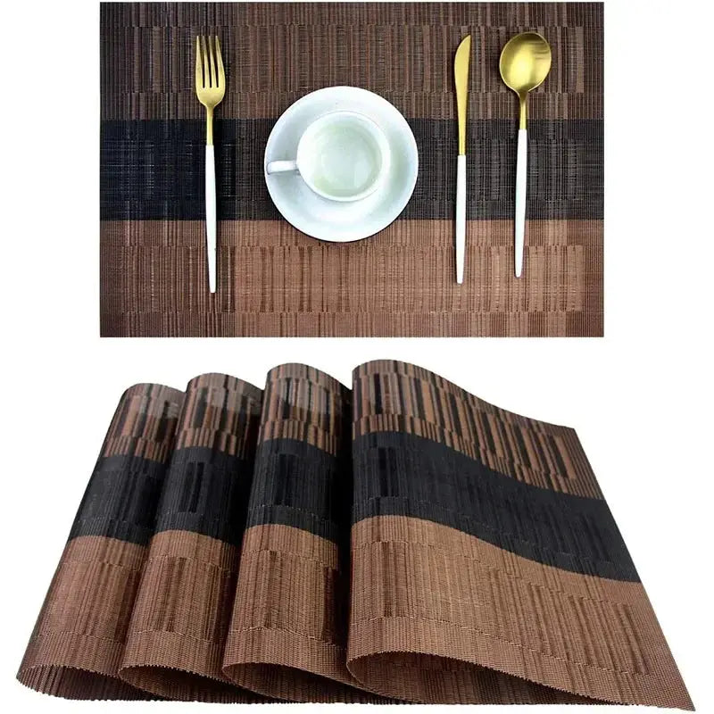 Placemats - Weave Stripe PVC by House Of Avana