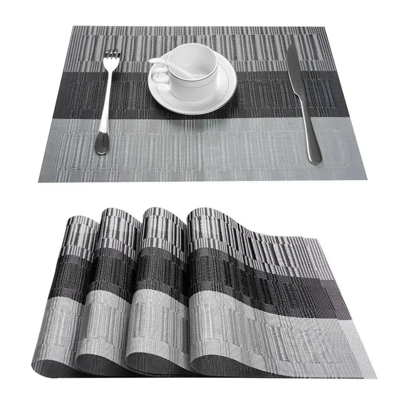 Placemats - Weave Stripe PVC by House Of Avana