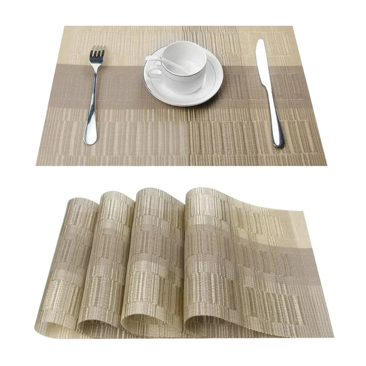 Placemats - Weave Stripe PVC by House Of Avana