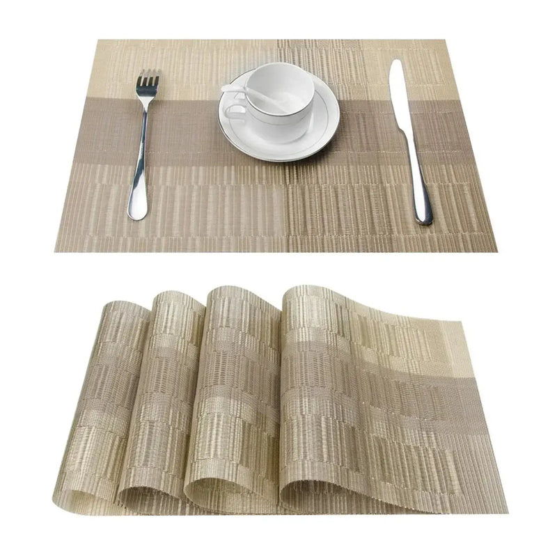 Placemats - Weave Stripe PVC by House Of Avana