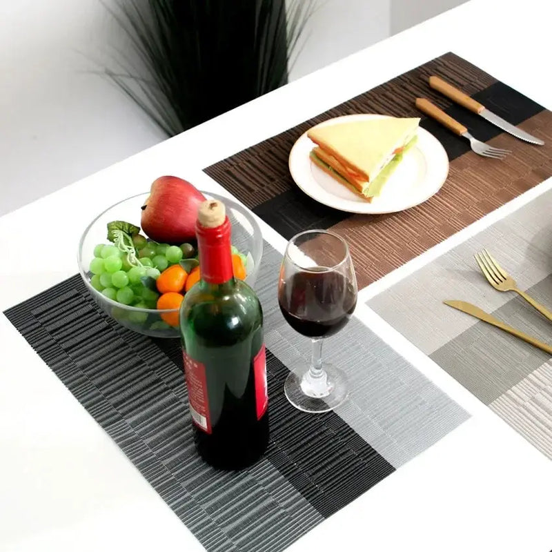 Placemats - Weave Stripe PVC by House Of Avana