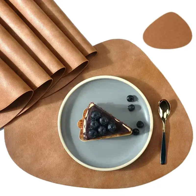 Placemats - Wrinkle Free Faux Leather Nordic by House Of Avana