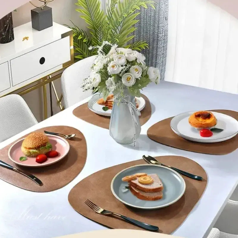 Placemats - Wrinkle Free Faux Leather Nordic by House Of Avana
