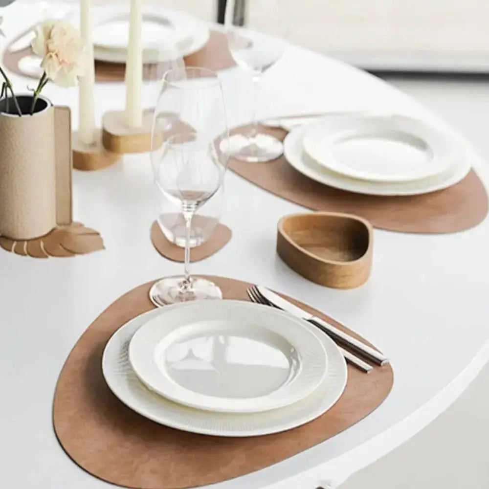 Placemats - Wrinkle Free Faux Leather Nordic by House Of Avana