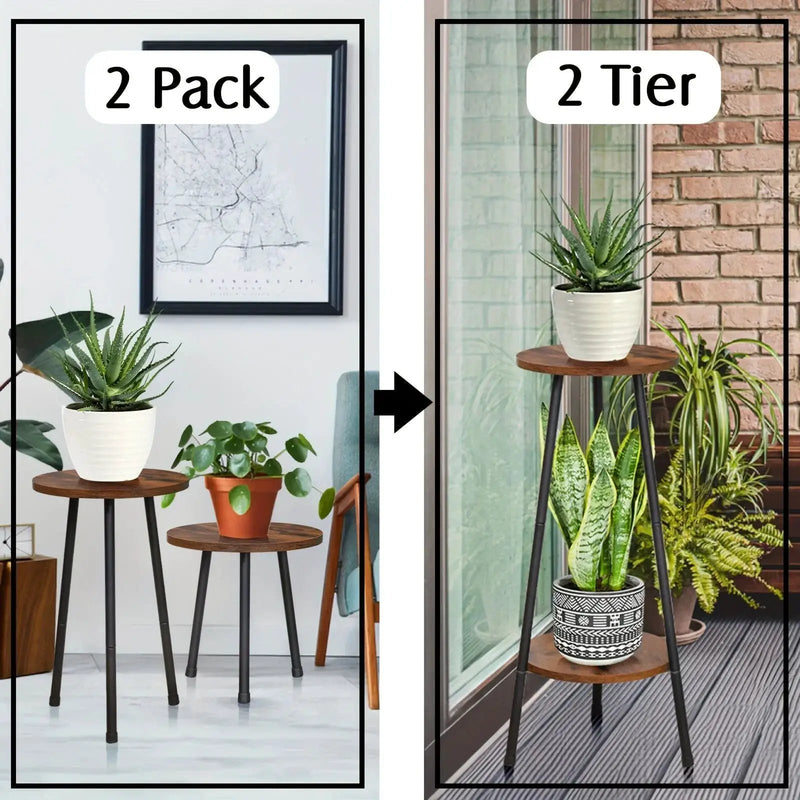 Plant Stand - Mid-Century Wooden Small by House Of Avana