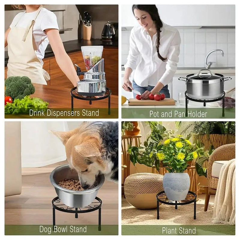 Plant Stands - Rustproof Black Metal 5pcs by House Of Avana