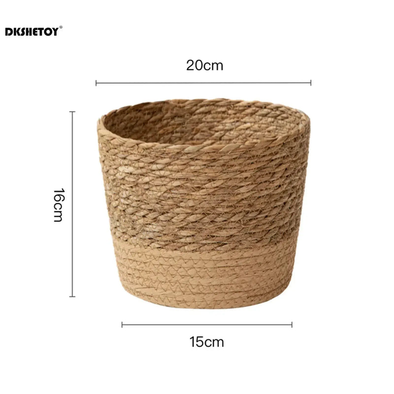 Planter - Woven Seaweed Large by House Of Avana