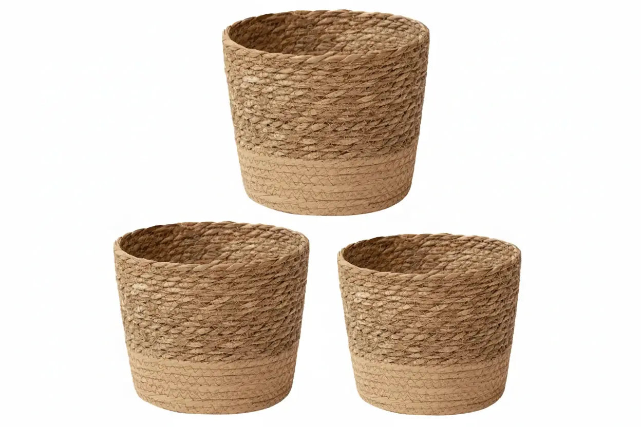 Planter - Woven Seaweed Large by House Of Avana