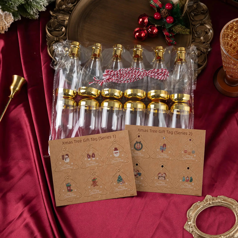 Plastic Champagne Bottle Candy Boxes - 12pcs Vintage Design by House Of Avana