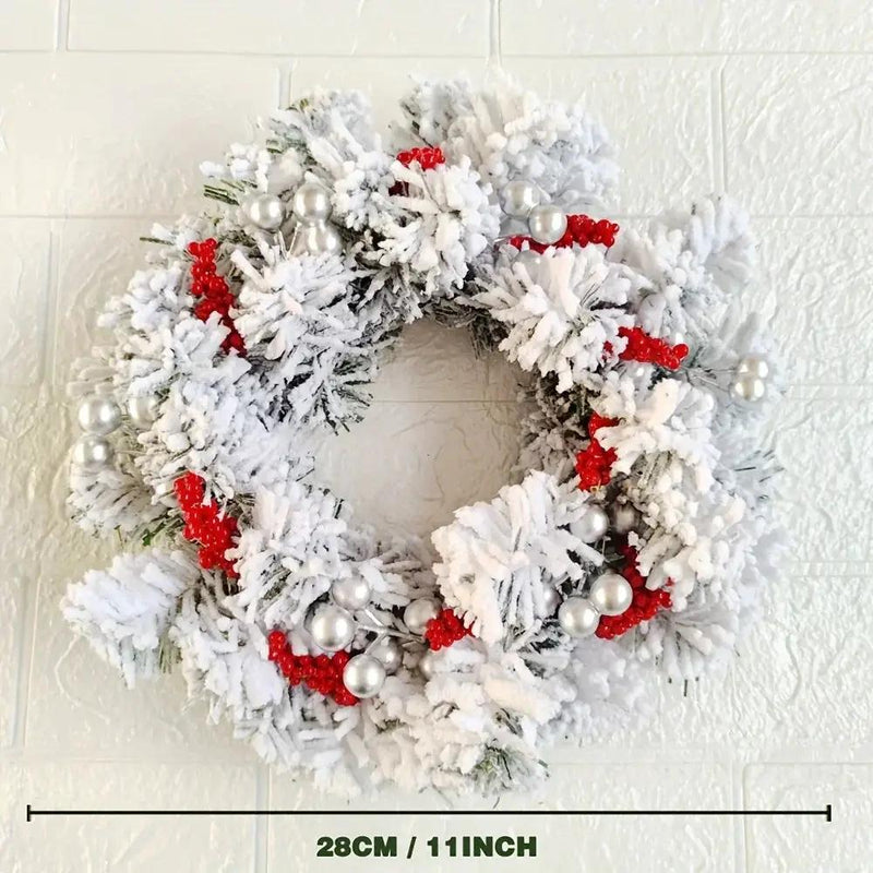 Plastic Christmas Wreath Candle Holder with Holly and Berries by House Of Avana