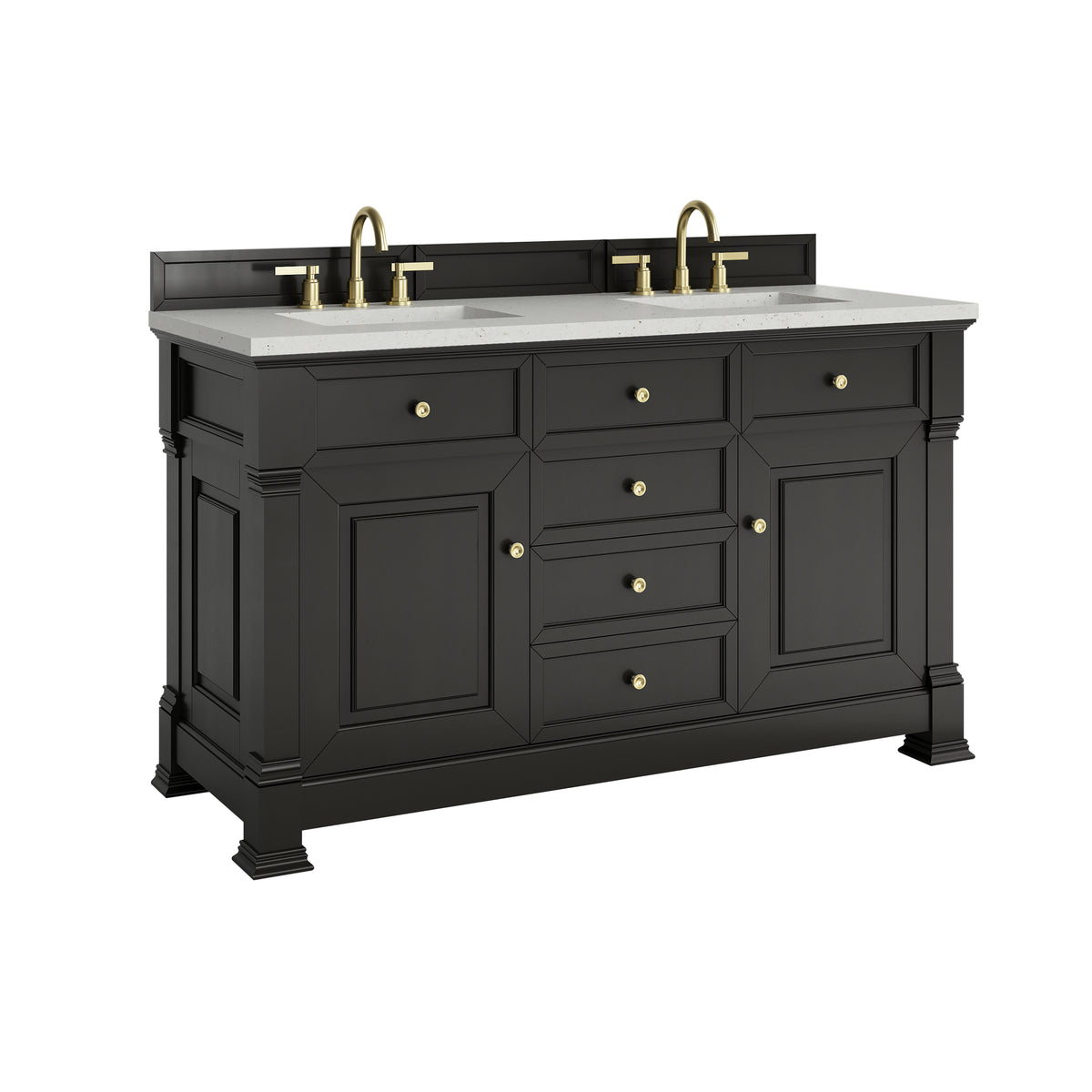James Martin Brookfield 60" Double Bathroom Vanity, Black Onyx, view 25