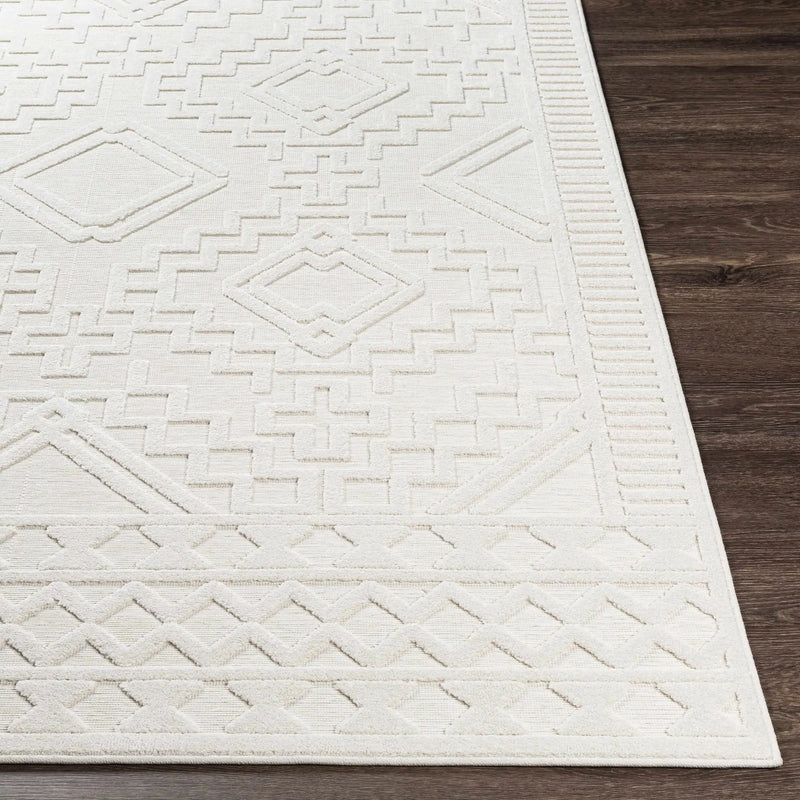 Plumtree 3D White Outdoor Rug by Boutique Rugs