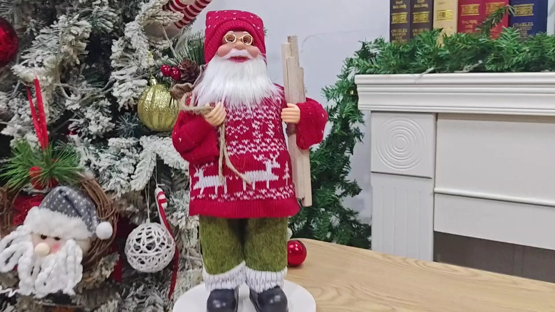 Plush 12 Inch Santa Claus Doll Life Size Figure by House Of Avana