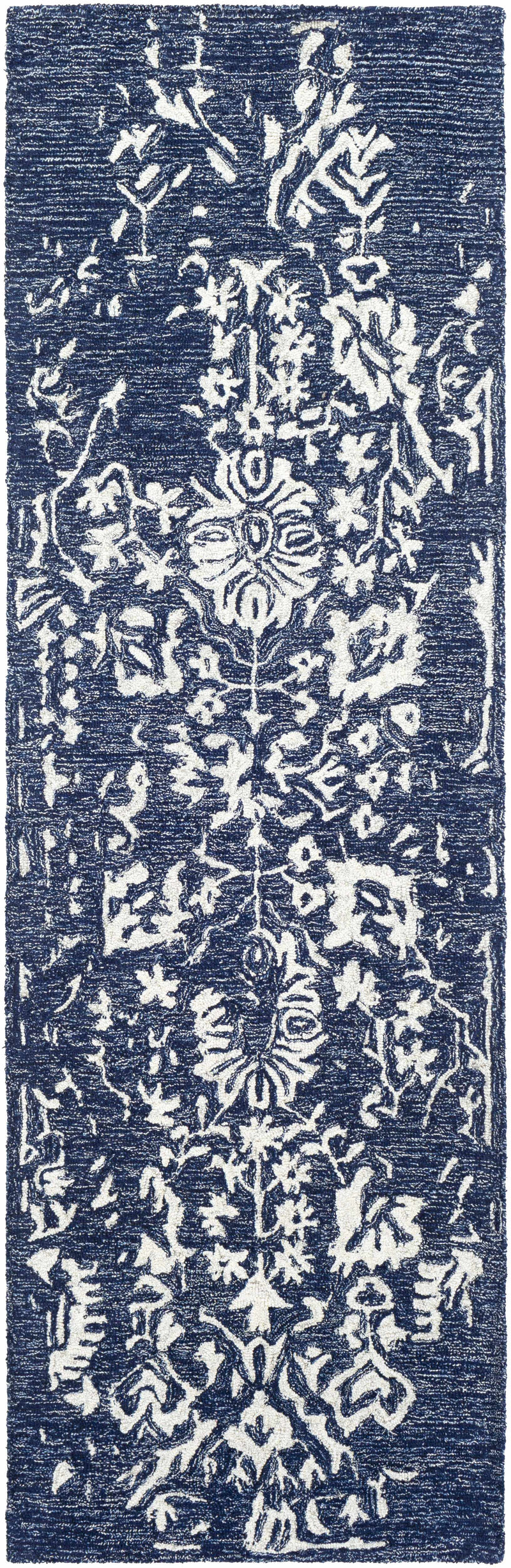 Poole Navy Wool Area Carpet by Boutique Rugs