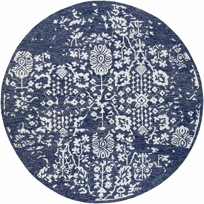 Poole Navy Wool Area Carpet by Boutique Rugs