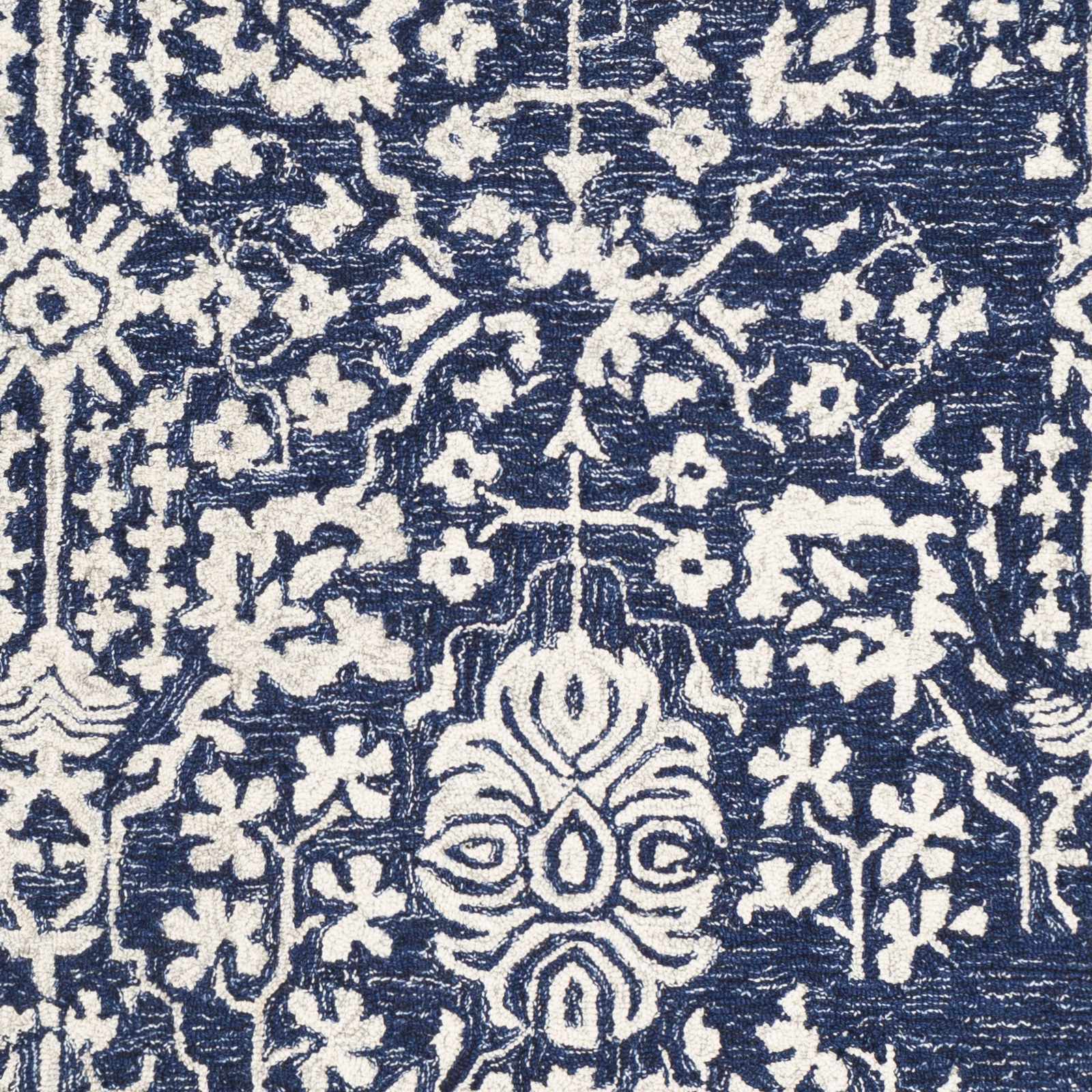 Poole Navy Wool Area Carpet by Boutique Rugs