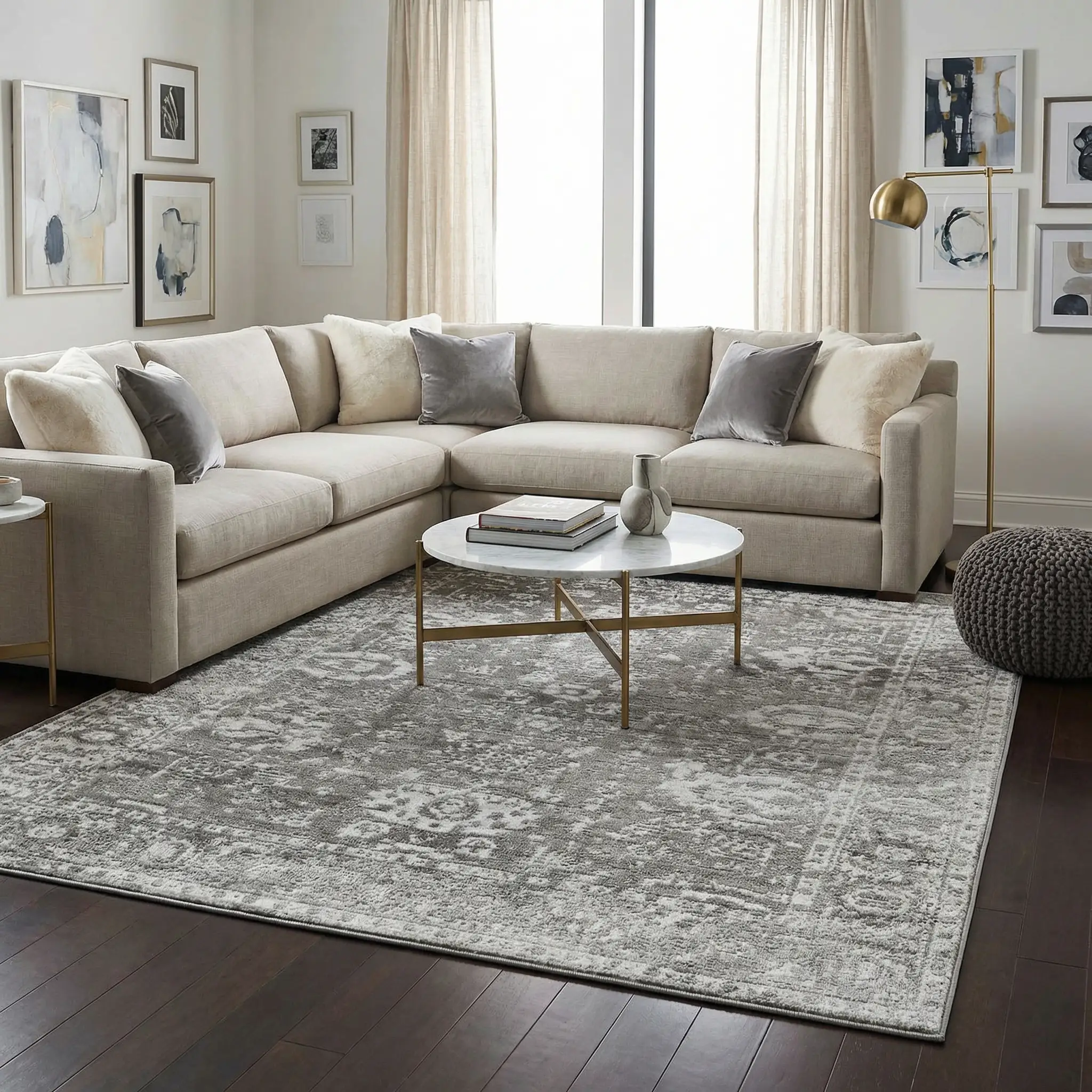 Tripp Distressed Gray Rug by Boutique Rugs