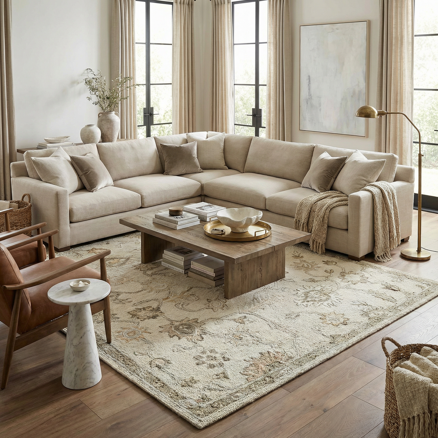 Adelle Tufted Oushak Area Rug by Boutique Rugs