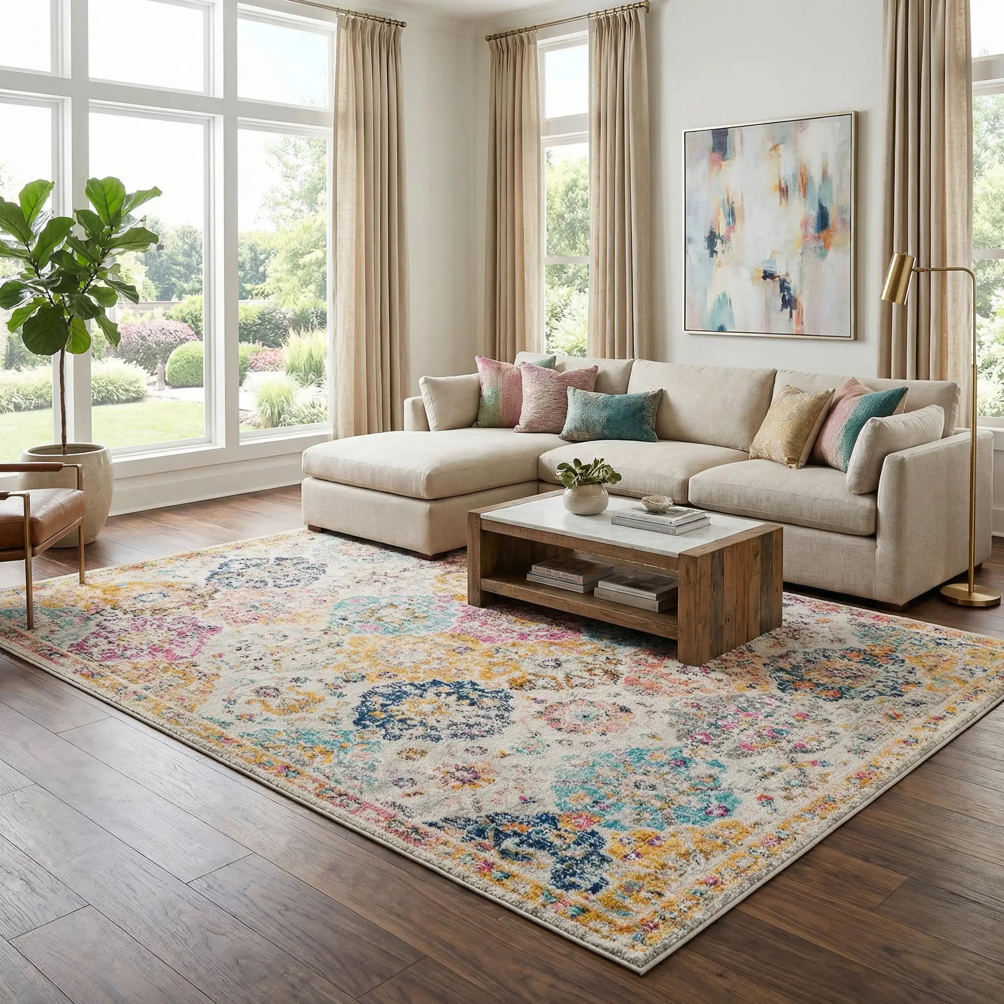 Custar Colorful Area Rug by Boutique Rugs