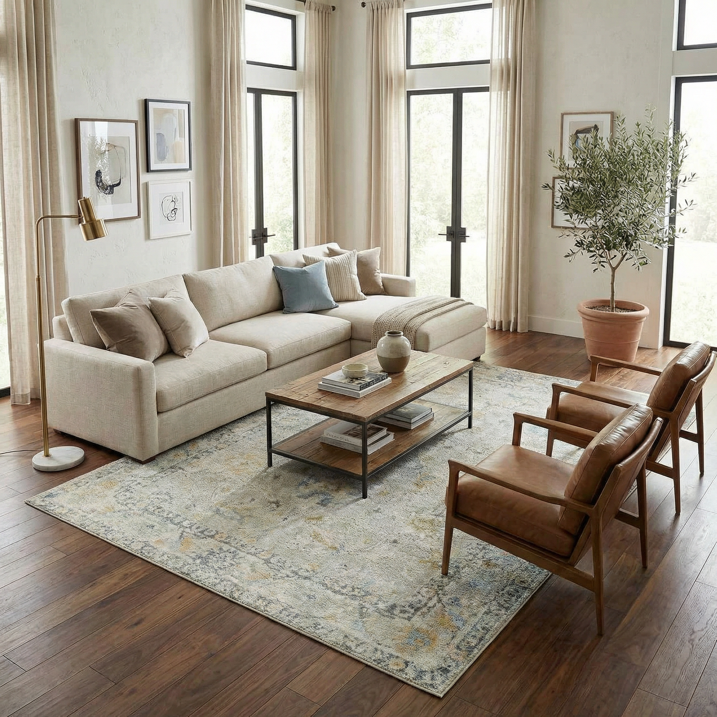 Ahmaud Beige Thick Luxe Area Rug by Boutique Rugs