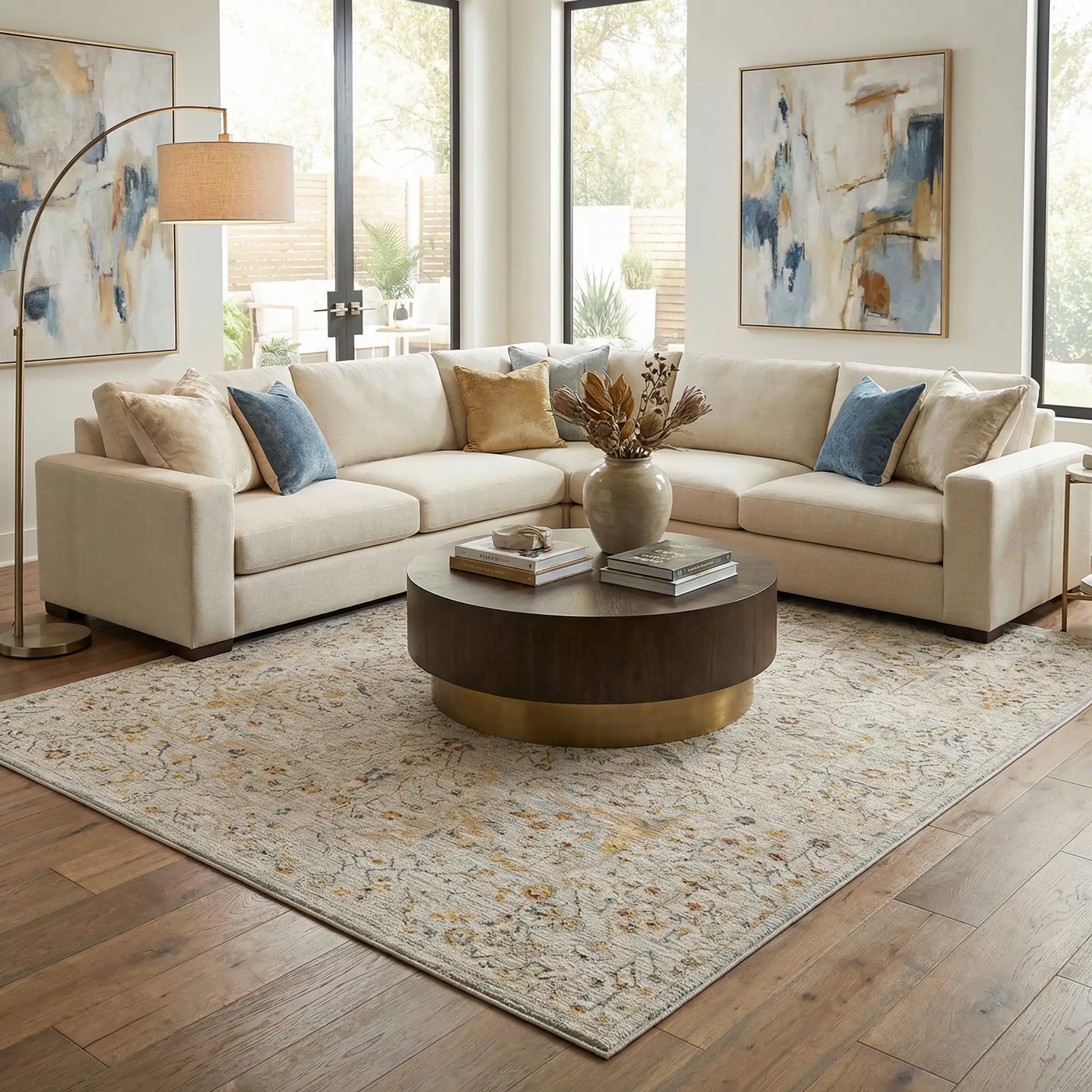 Kabungahan Oushak Style Floral Rug by Boutique Rugs