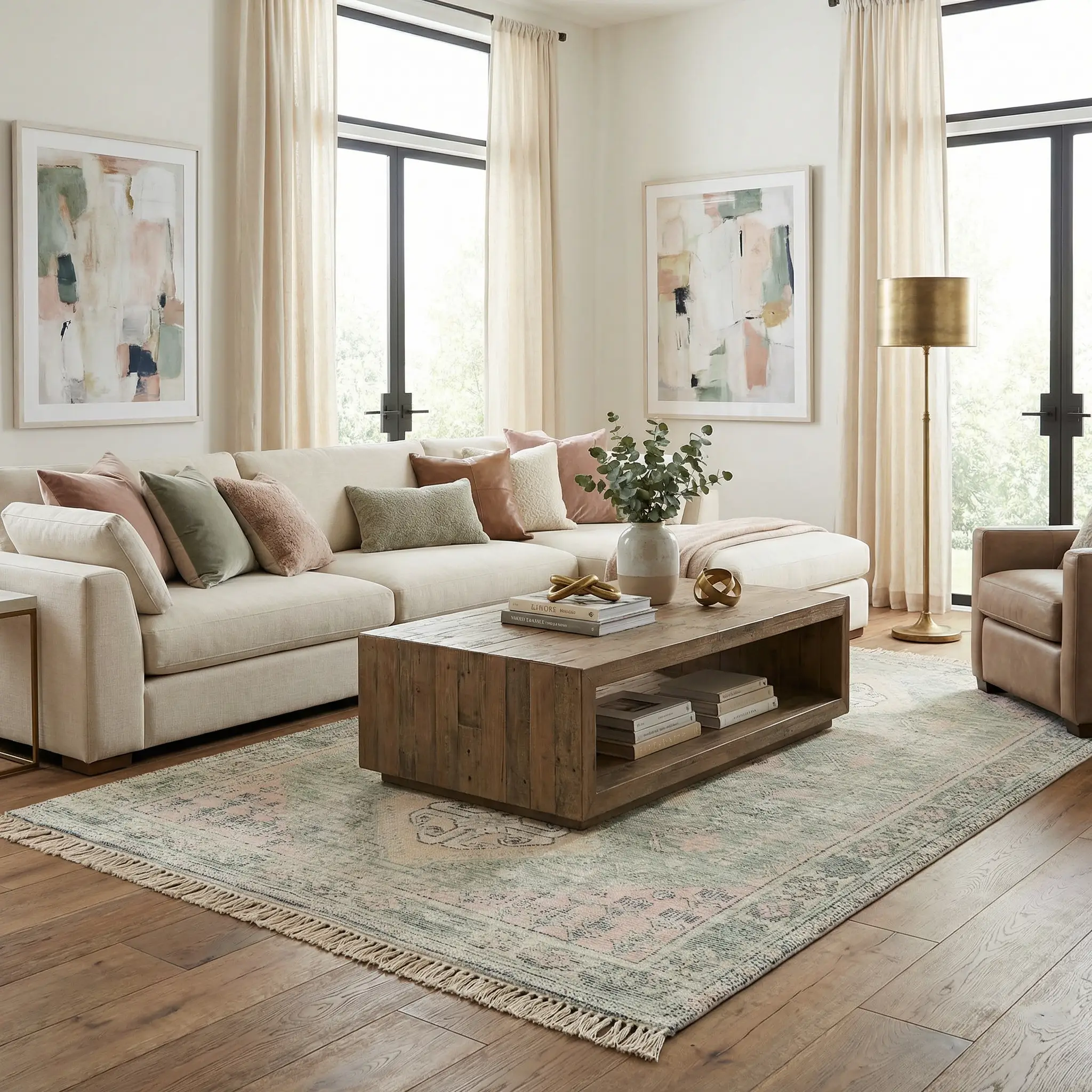 Foraker Sage Green Cotton Rug by Boutique Rugs