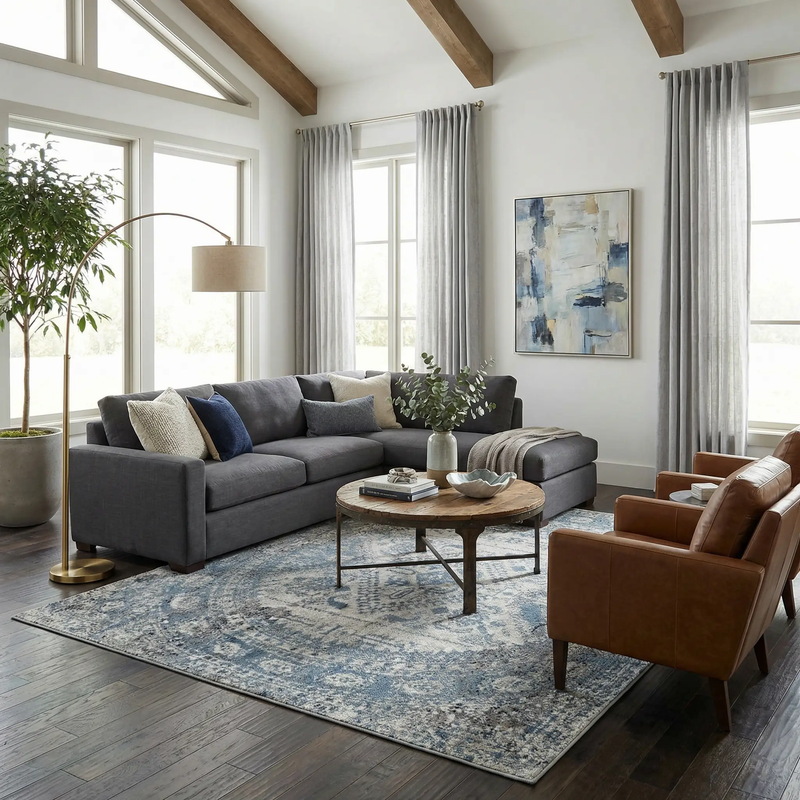 Nisula Traditional Blue Rug by Boutique Rugs