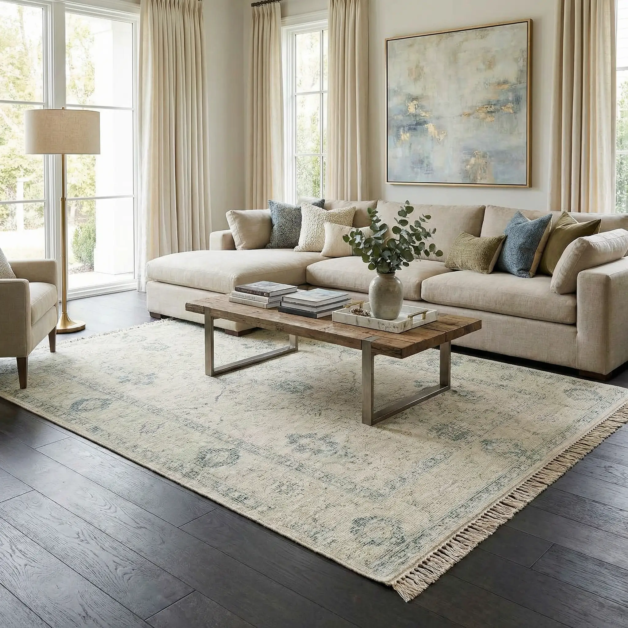 Penkridge Sage Persian Style Rug by Boutique Rugs