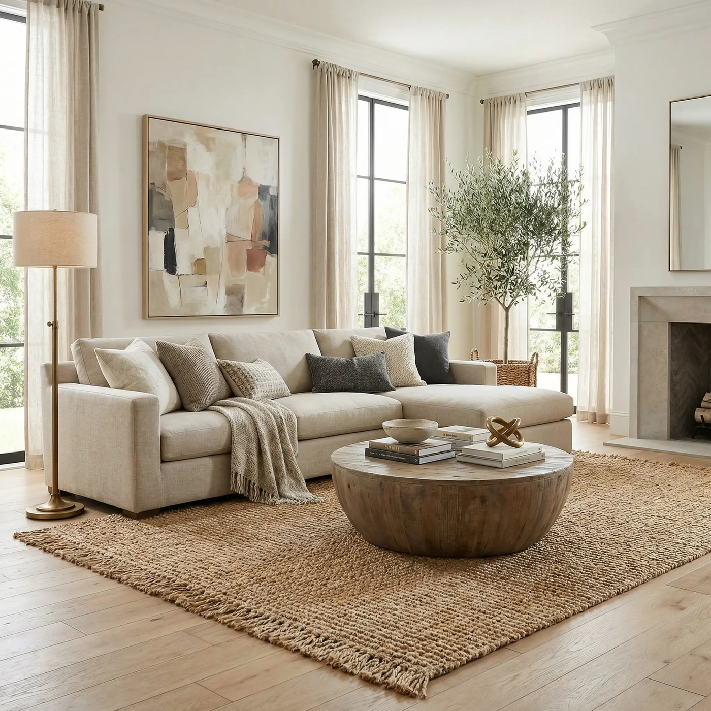Senneterre Natural Jute Rug by Boutique Rugs