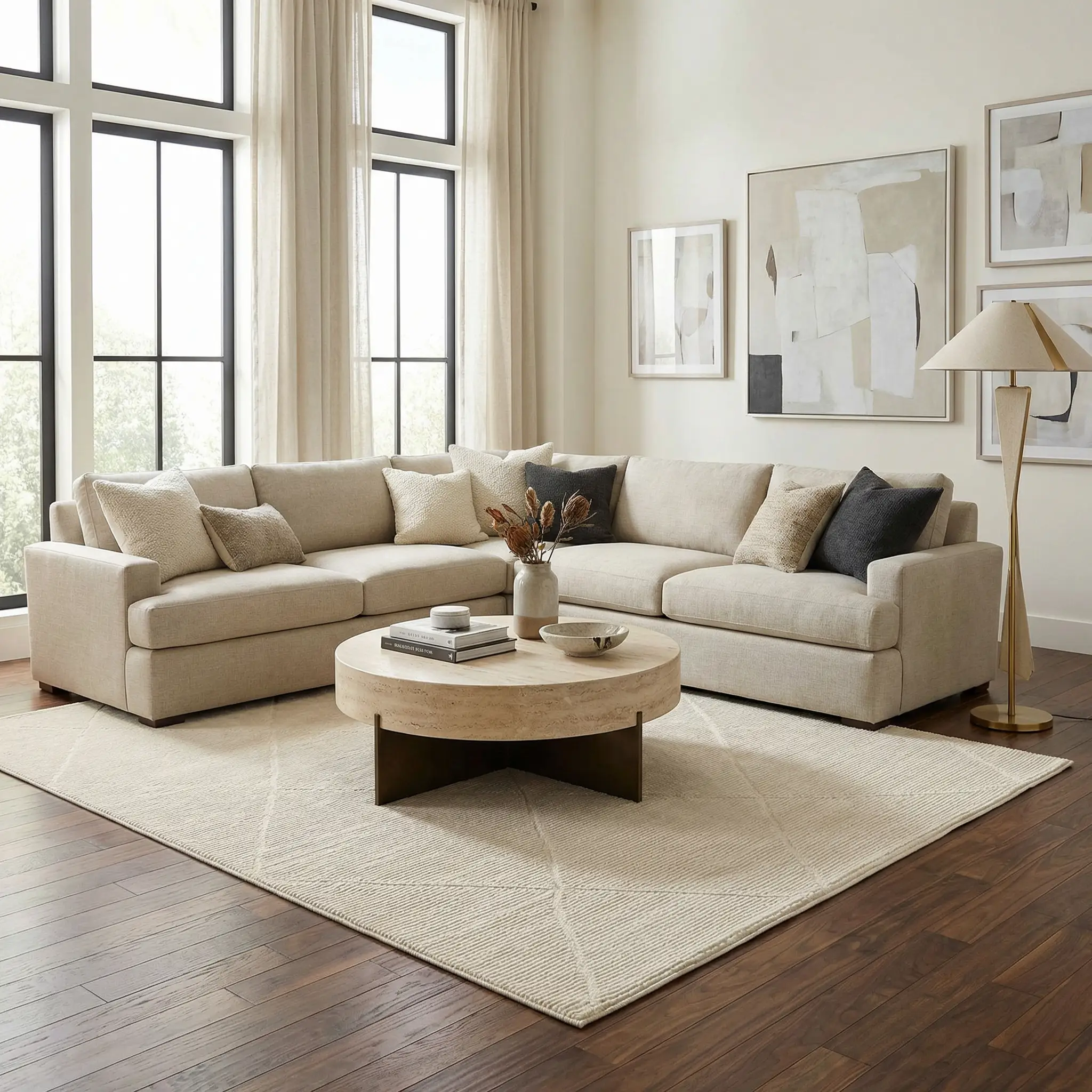Aldis Cream Plush Textured Washable Rug by Boutique Rugs