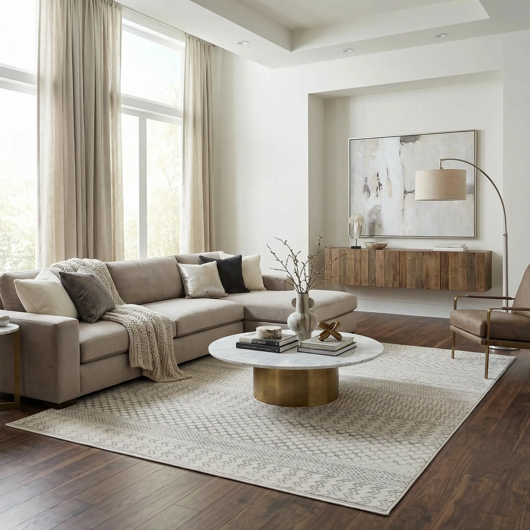 Tigri Aztec Ivory & Gray 2318 Area Rug - Clearance by Boutique Rugs