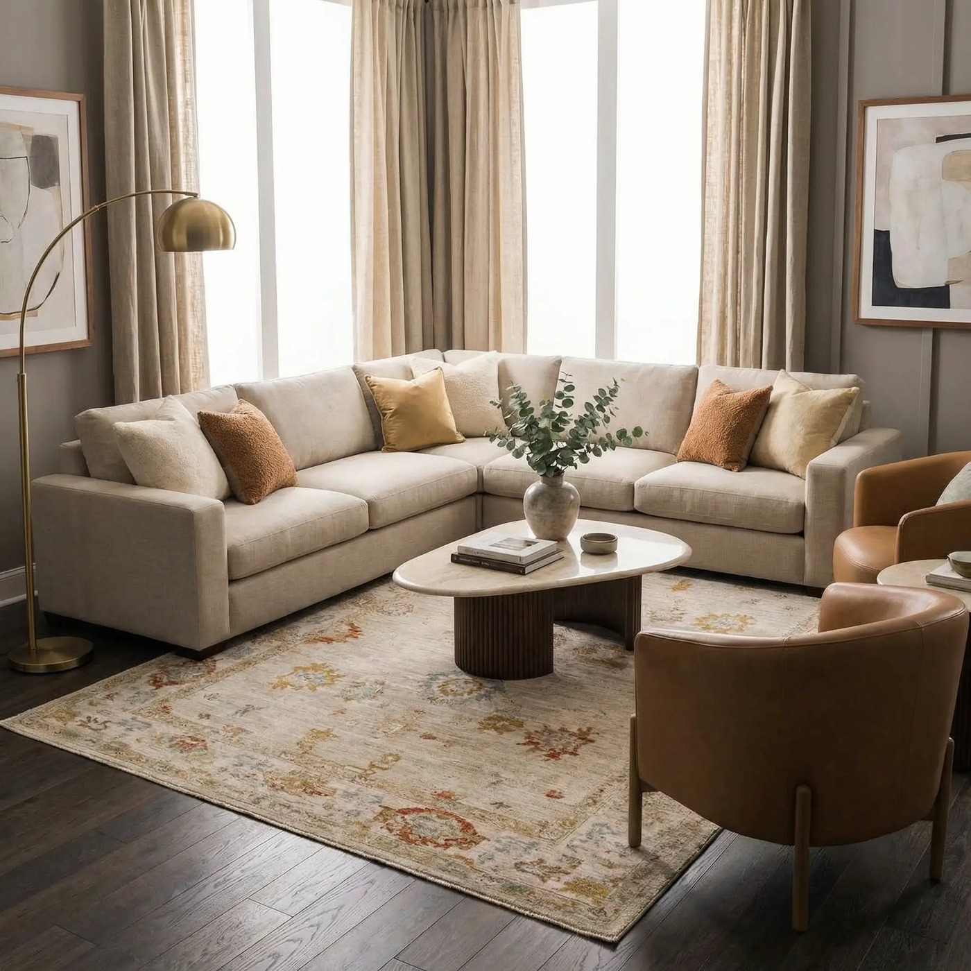 Kitchener Oushak Thick Luxe Area Rug by Boutique Rugs