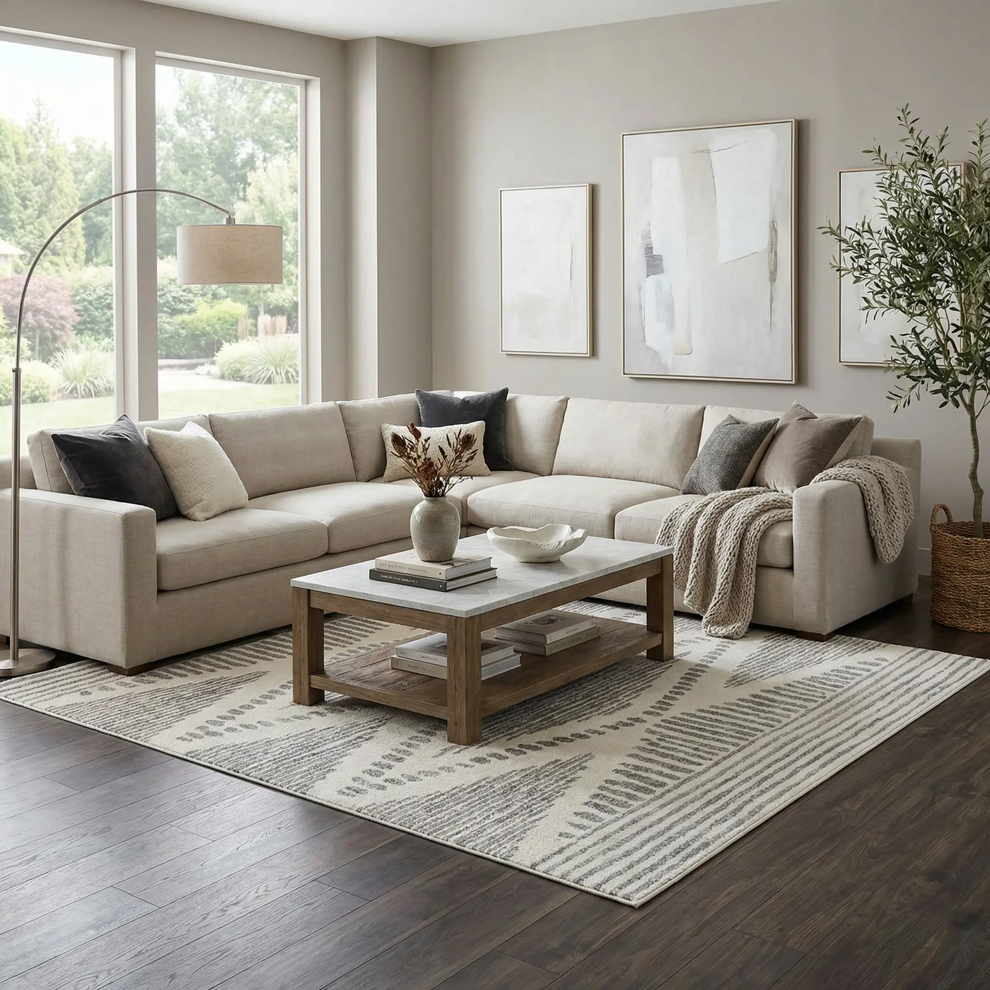 Tigrisis Ivory 2327 Area Rug - Clearance by Boutique Rugs