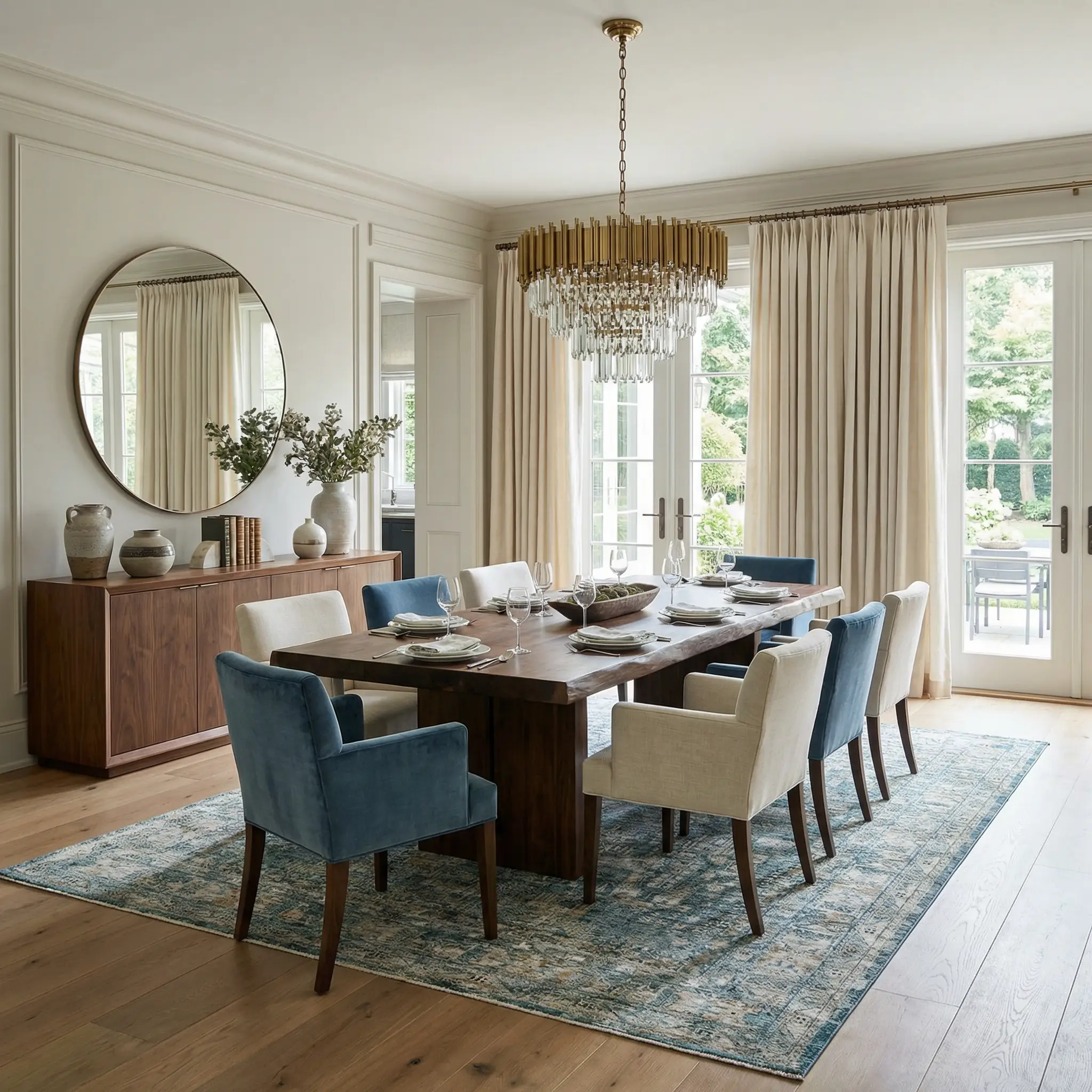 Mirabel Denim Blue Traditional Rug by Boutique Rugs