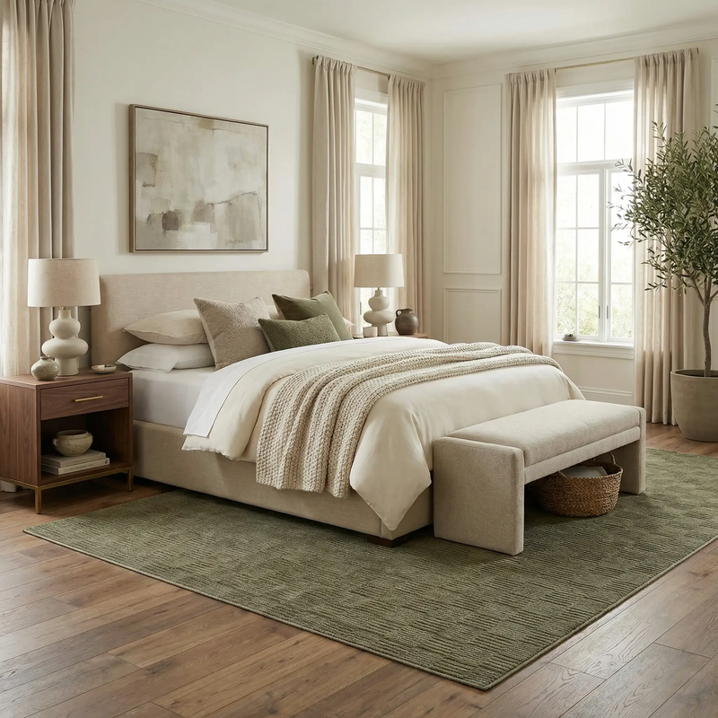 Kazuma Green Washable Area Rug by Boutique Rugs