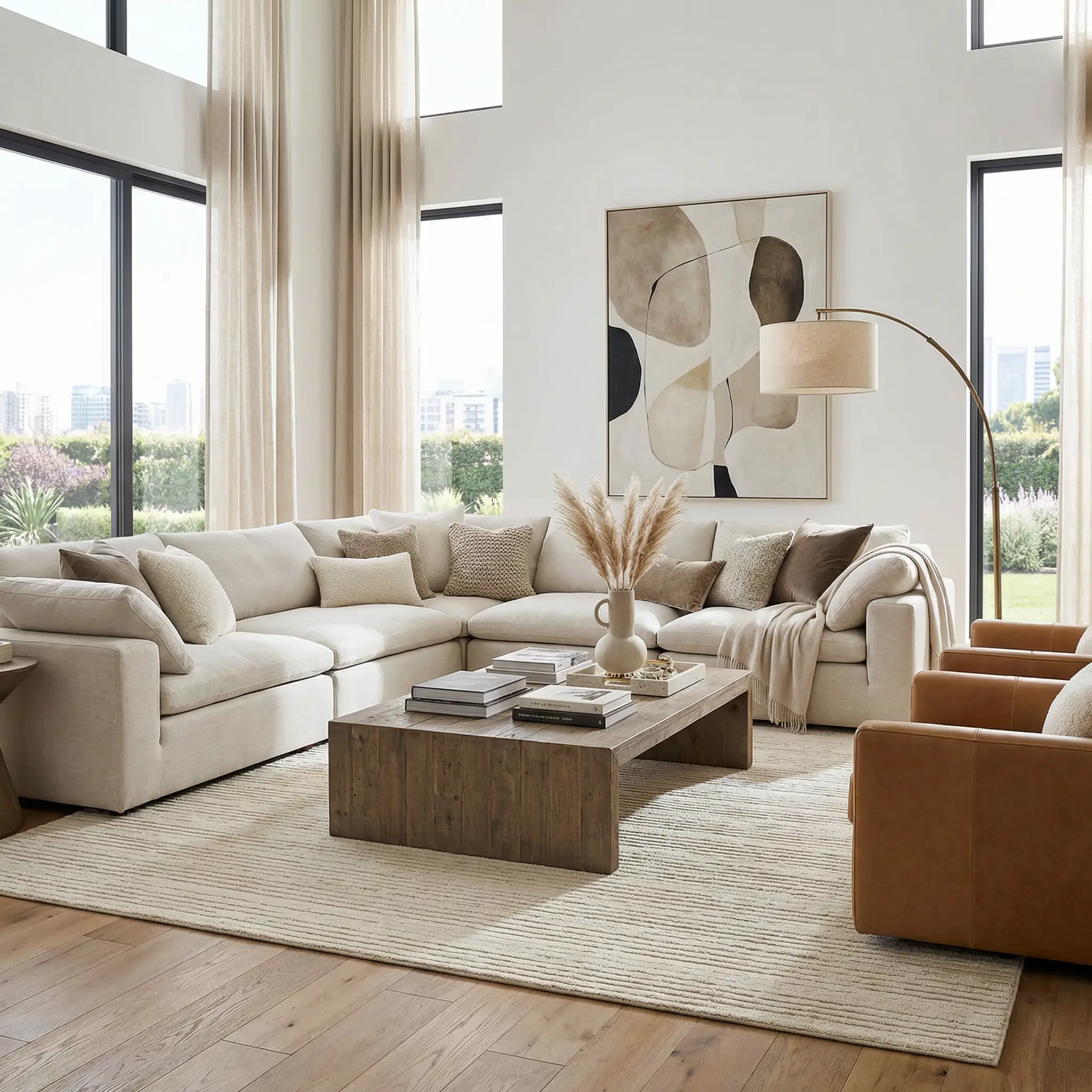 Ibarra Textured Ivory High/Low Pile Rug with Tassels by Boutique Rugs