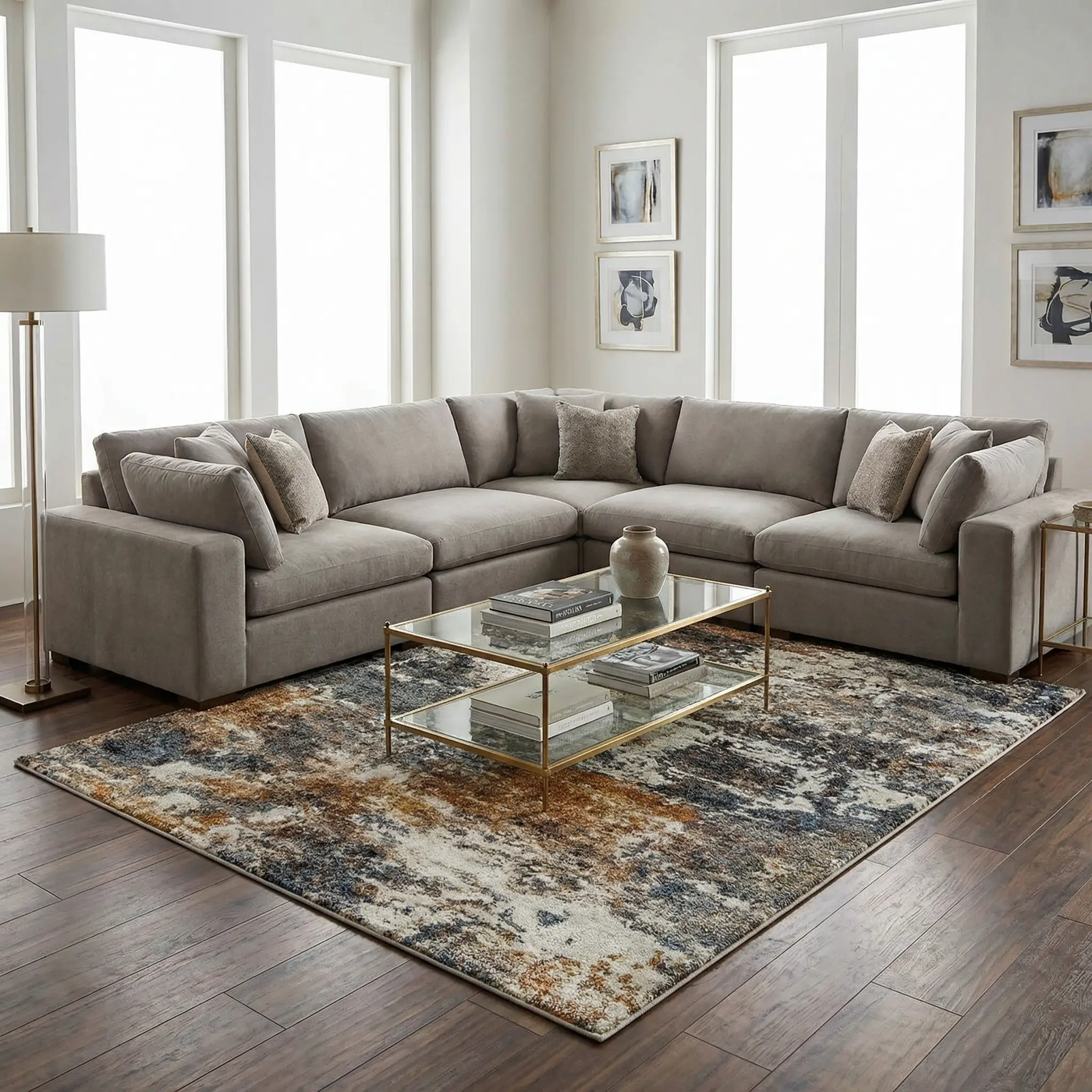 Babatngon Rock Pattern Luxe Rug by Boutique Rugs