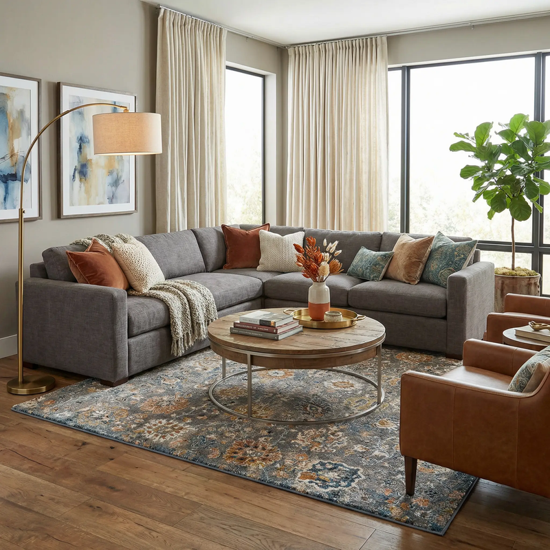 Cogan Gray Thick Rug by Boutique Rugs
