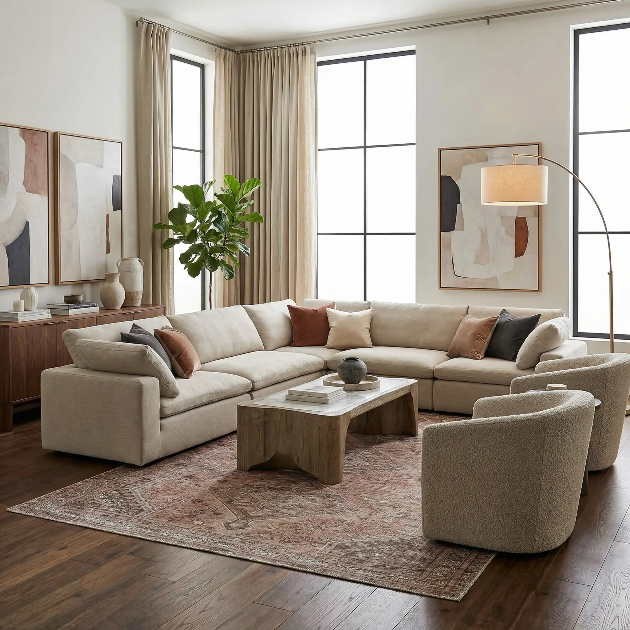 Barny Brown Flat Pile Washable Rug - Clearance by Boutique Rugs