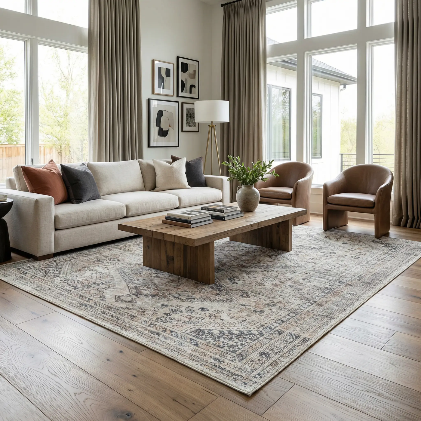 Barny Beige Flat Pile Washable Rug by Boutique Rugs