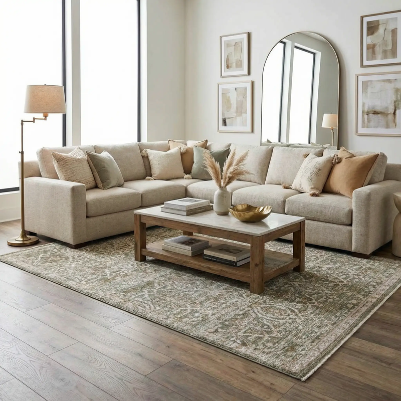 Myrtle Avenue Machine Woven Galey Alix x LIVABLISS GAMY-2305 Area Rug by Boutique Rugs