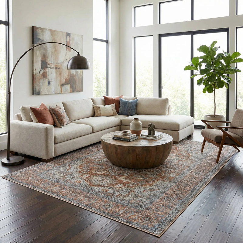 Aila Traditional Design Washable Rug - Clearance by Boutique Rugs