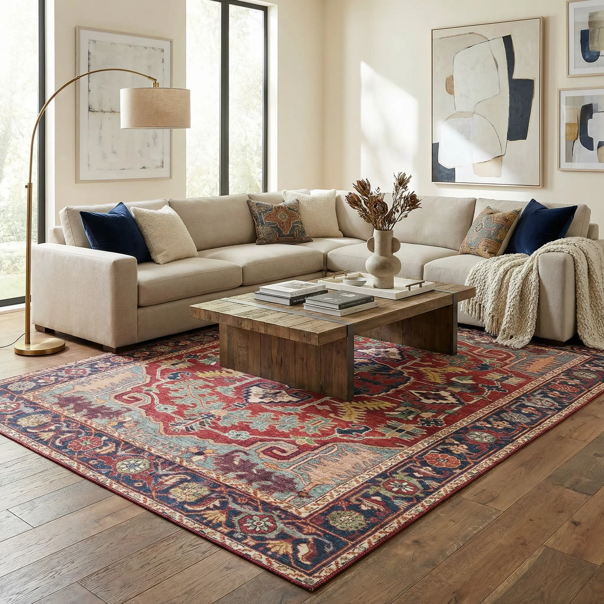 Dorcas Red Performance Rug by Boutique Rugs