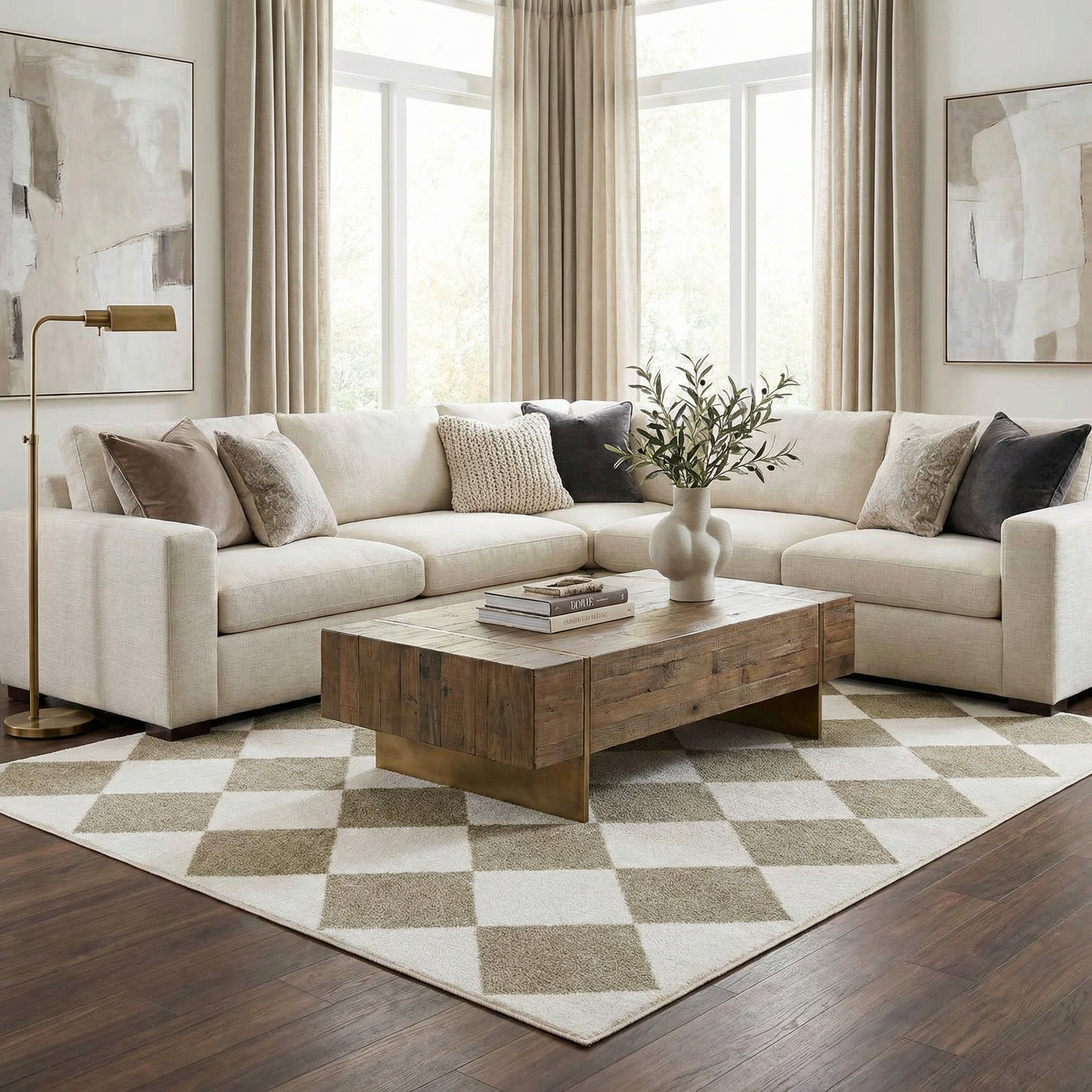 Ulric Green Diamond Washable Area Rug by Boutique Rugs