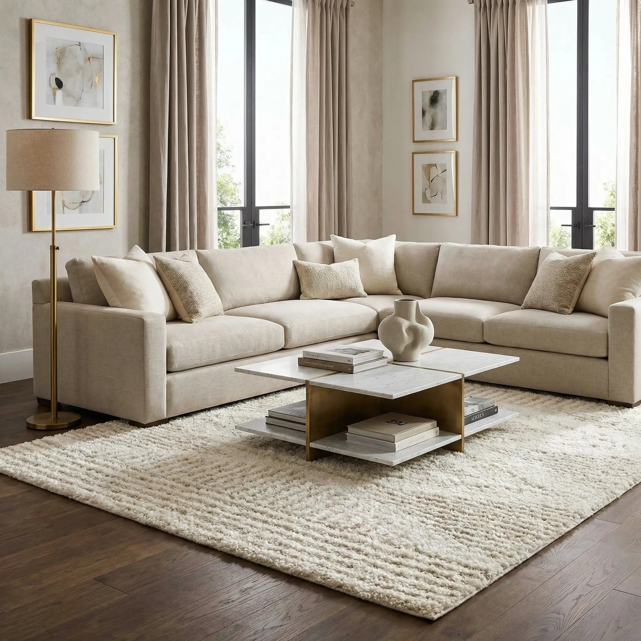 Hauteloom Trunding Plush Rug - Light Beige by Boutique Rugs