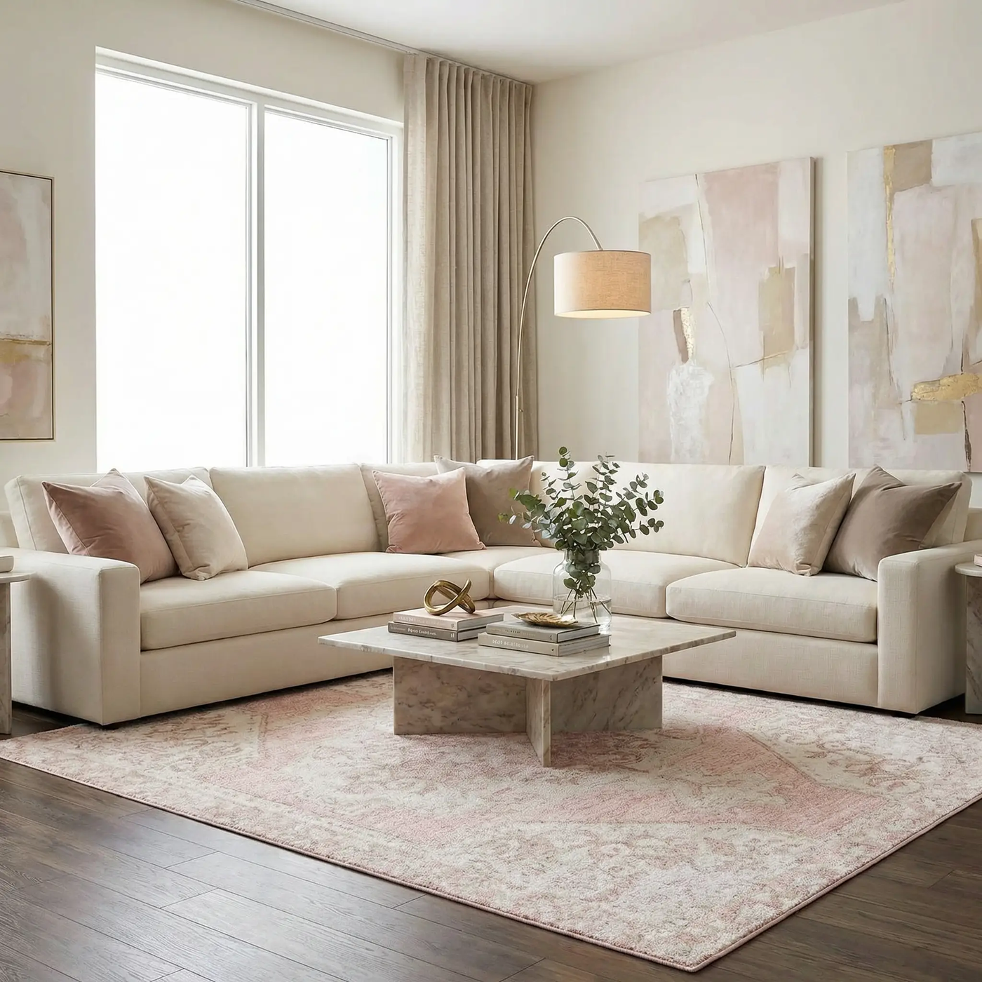 Snead Pink Floral Rug by Boutique Rugs