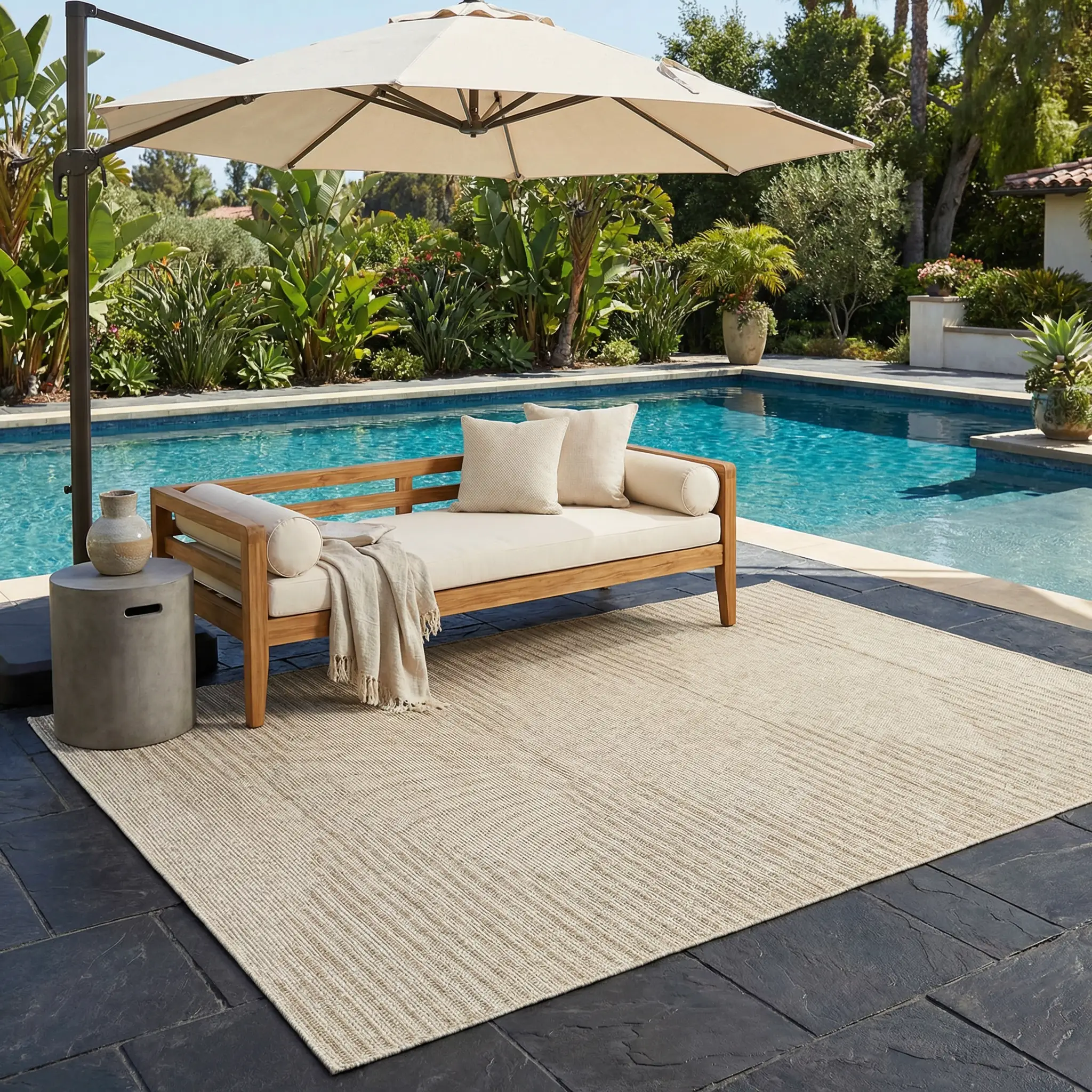 Stephan Beige Outdoor Rug by Boutique Rugs